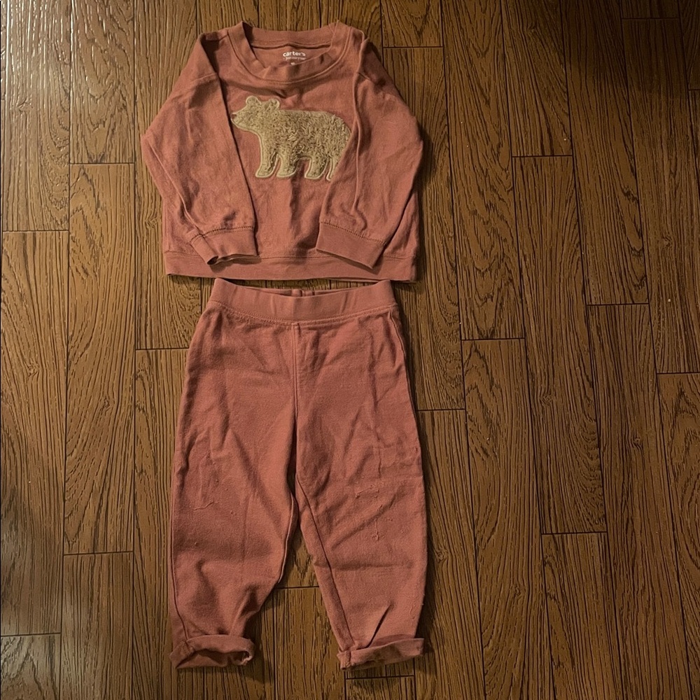 Carter's Rust Orange Bear Outfit